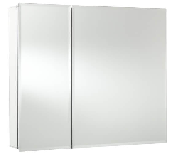 Croydex Halton Bi-View Aluminium Mirror Cabinet 762 X 660mm