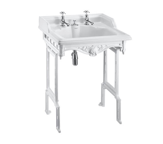 Burlington Classic Basin With Invisible Overflow Waste And Aluminium Stand