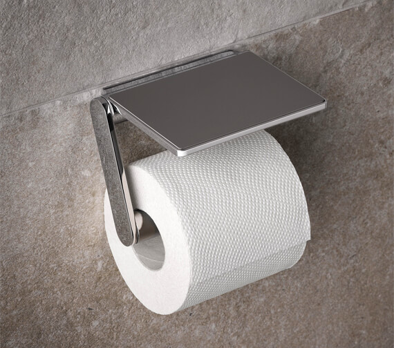 Keuco Plan Toilet Paper Holder With Shelf 133 x 106mm