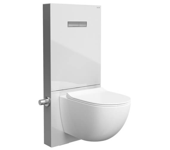 VitrA Vitrus Glass WC Frame And Concealed Cistern With Stop Valve