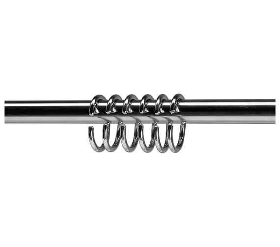 Croydex Premier Large L Shaped Chrome Shower Curtain Rod
