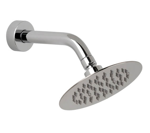 Vado Aquablade 150mm Single Function Chrome Fixed Shower Head With Arm