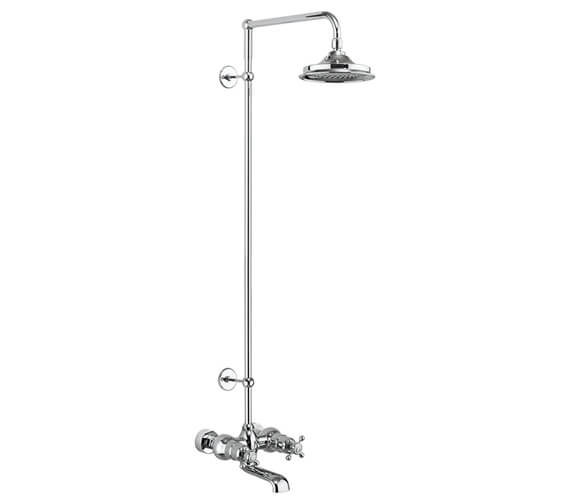 Burlington Tay Extended Rigid Riser And Wall Mounted Bath Shower Mixer Tap