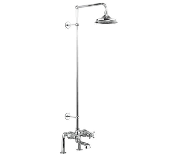 Burlington Tay Extended Rigid Riser And Deck Mounted Bath Shower Mixer Tap