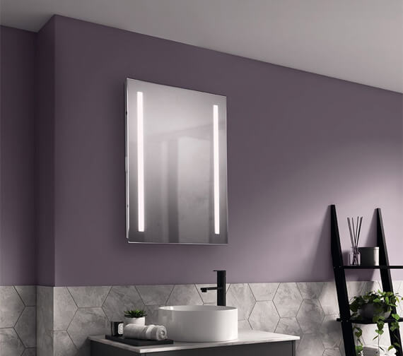 Sensio Kai Plus 500 x 700mm Diffused Slimline LED Mirror With Shaver Socket