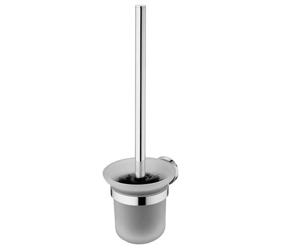 Ideal Standard IOM Chrome Toilet Brush With Frosted Glass And Holder