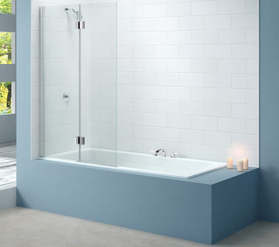 Merlyn Mb Two Panel Hinged Bath Screen X Mm Mb Al