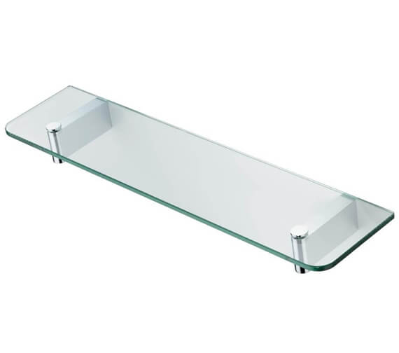 Ideal Standard Concept 500mm Glass Shelf With Chrome Brackets