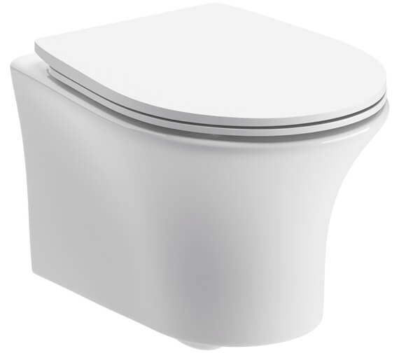 Joseph Miles Sandro Rimless Wall Hung Whit WC Pan With Soft Close Seat