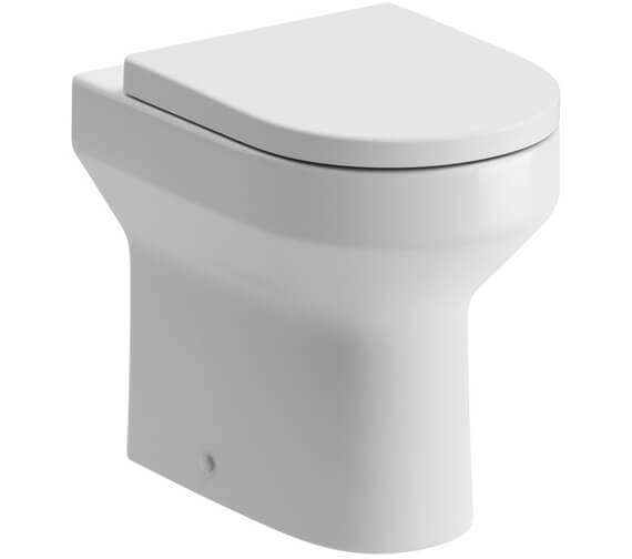 Joseph Miles Laurus2 Back To Wall Comfort Height White WC Pan With Soft Close Seat