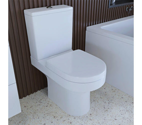 Joseph Miles Omni Closed Couple White WC Pan With Cistern And Seat
