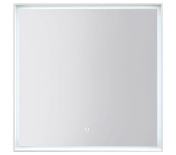 Joseph Miles Rosie 800 x 600mm White Wooden Framed LED Mirror