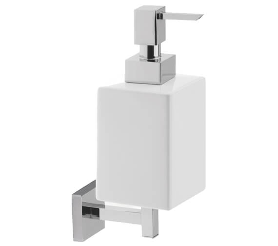Joseph Miles Lissi Wall Mounted Soap Dispenser - Chrome And White