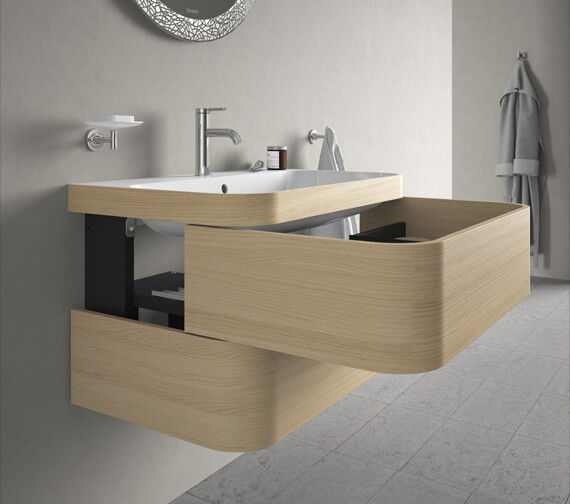 Duravit Happy D.2 Plus WallHung 2Drawer Vanity Unit With CBonded Basin