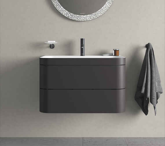 Duravit Happy D.2 Plus Wall-Hung 2-Drawer Vanity Unit With C-Bonded Basin
