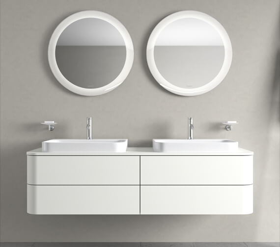 Duravit Happy D.2 Plus 1600mm Vanity Unit With 4 Drawer And 2 Cut-Outs