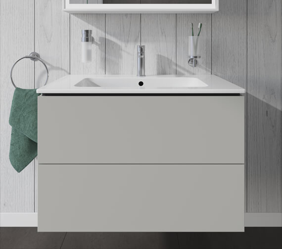 Duravit L-Cube Wall Mounted 2 Drawer Vanity Unit For Me By Starck Basin