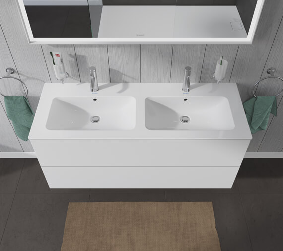 Duravit L-Cube 1290mm Wide 2 Drawers Wall Mounted Vanity Unit For Me-By ...