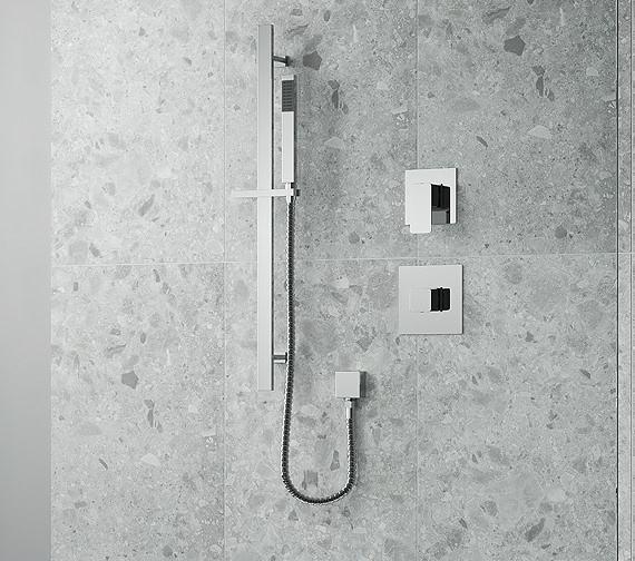 Nuie Windon Chrome Thermostatic Shower Valve And Stop Tap