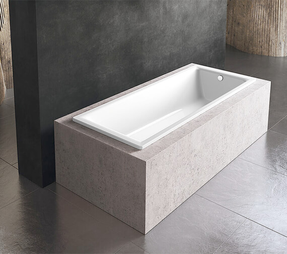 Kaldewei Ambiente Puro 1800 x 800mm Single Ended Steel Bath White With Side Overflow