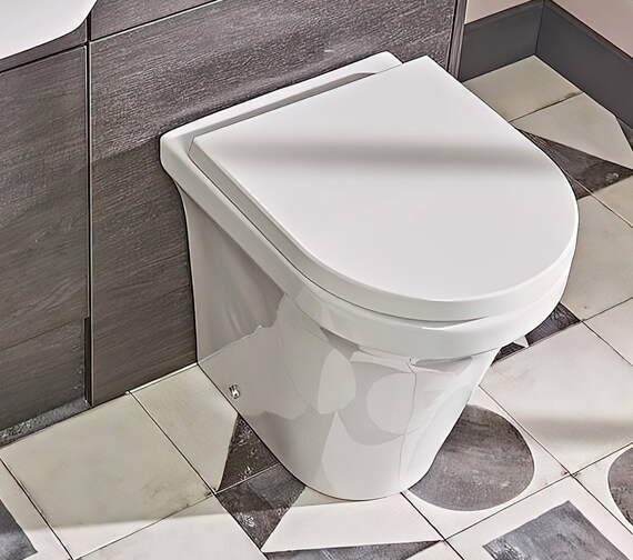 Tavistock Aerial White Comfort Height Back To Wall Toilet With Soft Close Seat