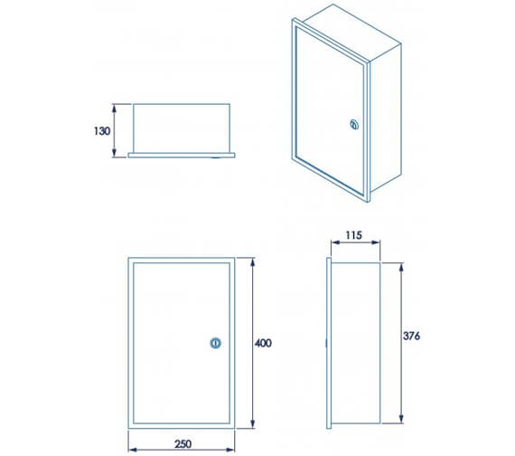 Croydex Trent Stainless Steel Lockable Medicine WC846005