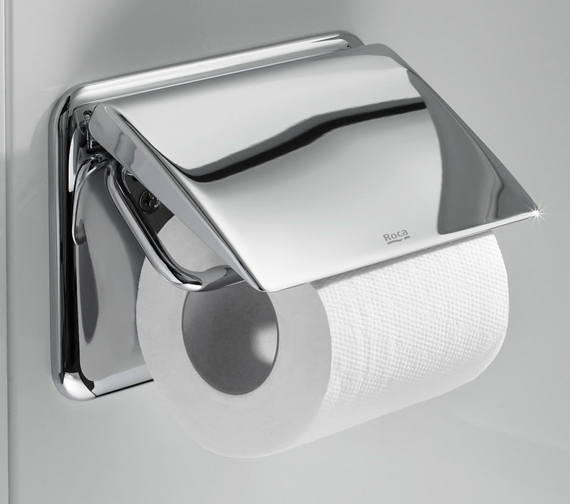 Roca Hotels 2.0 Contemporary Polished Finish Toilet Roll Holder With Cover