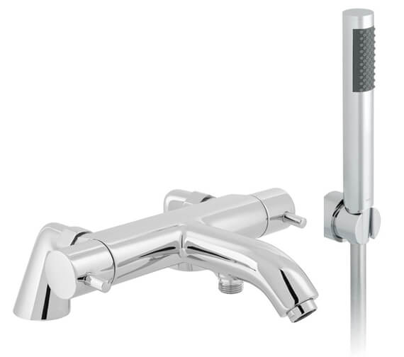 Vado Celsius Pillar Mounted Thermostatic Chrome Bath Mixer Tap