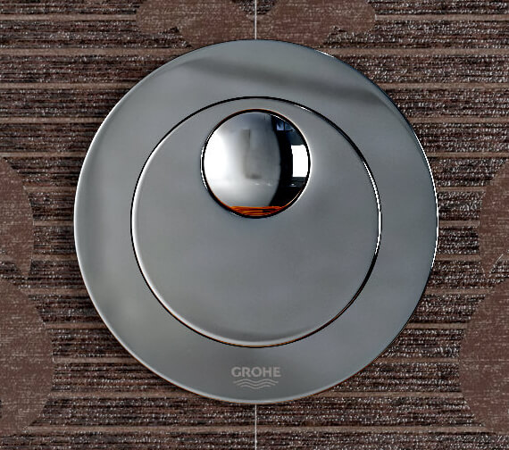 Grohe Round Chrome Dual Flush Push Button Actuation With Eco Button