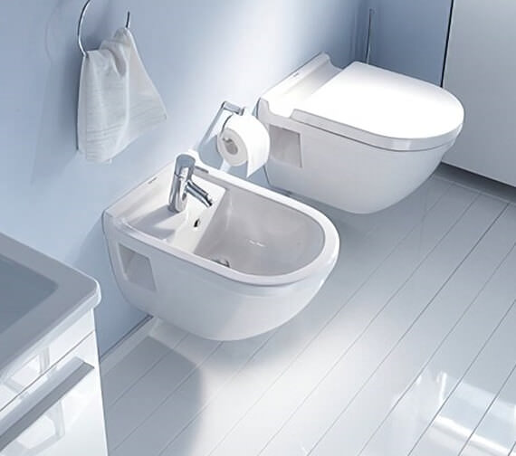 Duravit Starck 3 540mm Wall Mounted Compact Bidet With Overflow