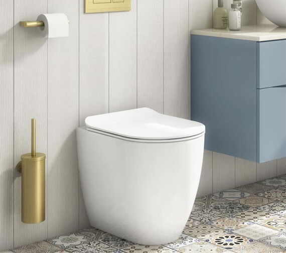 Crosswater Infinity Rimless White Back To Wall WC With Soft Close Seat