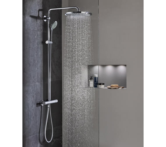 Grohe Euphoria 260 Chrome Shower System With Thermostat Valve