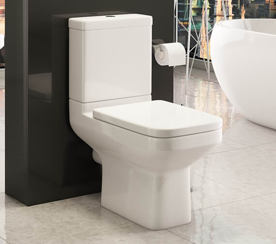 Kartell K-Vit Trim 600mm White Close Coupled WC With Cistern And Seat