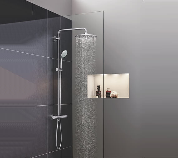 Grohe Euphoria 260 Chrome Shower System With Exposed Thermostatic Valve