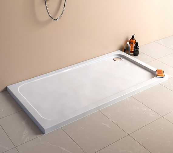 Merlyn Mstone Rectangular 50mm Height Shower Tray With Waste
