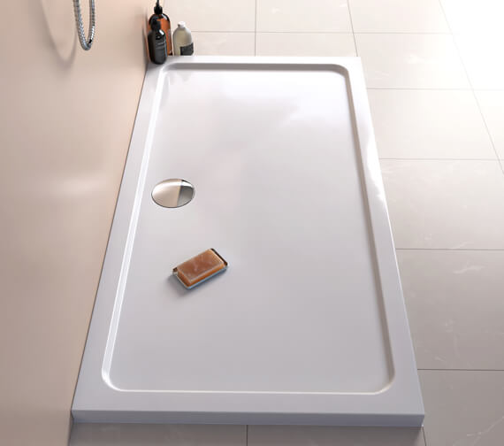 Kudos Kstone Rectangular Shower Tray White KS9070.