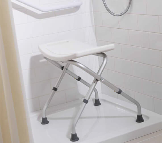 Croydex White Adjustable Bathroom And Shower Seat