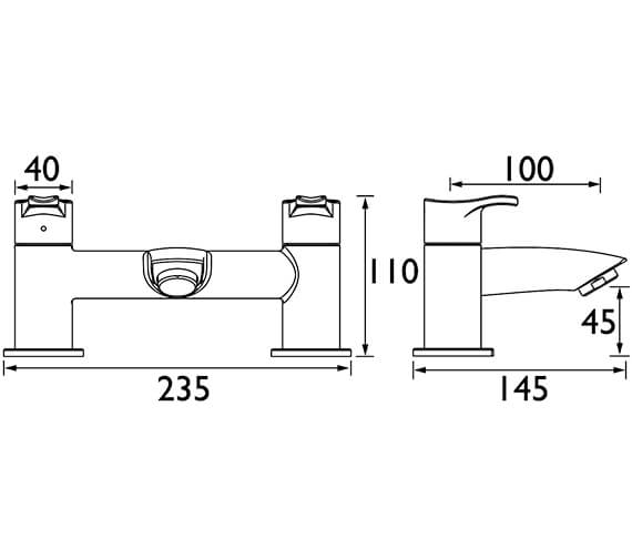 Bristan Capri Chrome Bath Mixer Tap CAP BF C