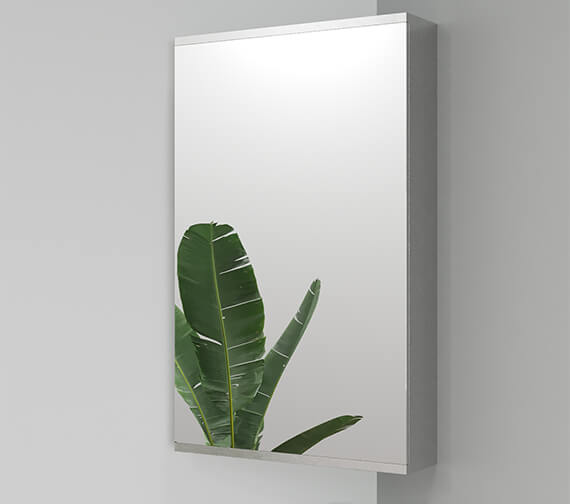 Croydex Simplicity Self Assembly White Corner Mirror Cabinet