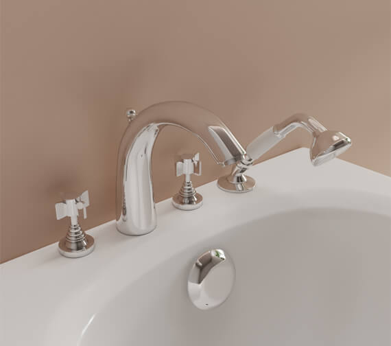 Tre Mercati Imperial 4 Hole Bath Shower Mixer Tap With Kit