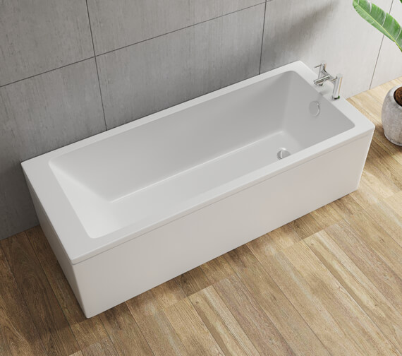 Aqua Medici Single Ended Square Straight White Bath - Sizes Available