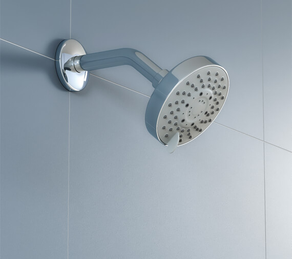 Vado Wall Mounted Multi Function Fixed Chrome Shower Head With Arm