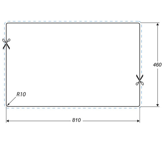 Rangemaster Tenby 500 x 850mm 1 Bowl White Kitchen Sink
