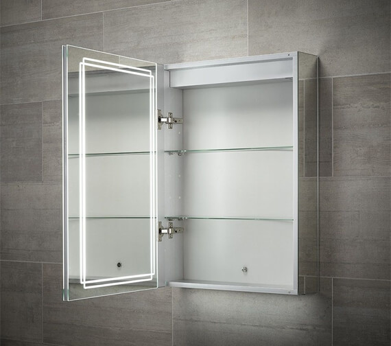 Sensio Harlow 500 x 700mm Single Door LED Illuminated Mirror Cabinet