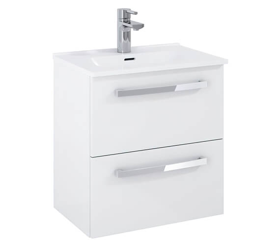 Royo Aquatrend 513 x 365mm Two Drawer Wall Hung Vanity Unit With Basin ...