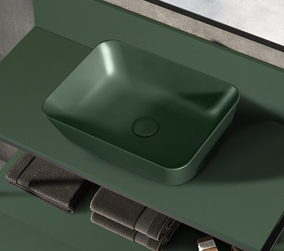 Royo Aquatrend 460 x 330mm Rectangle Counter Top Basin And Waste - ATCTRBW.