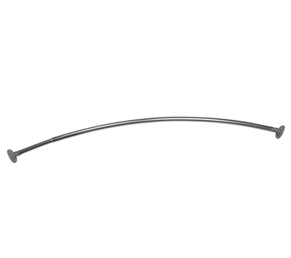 Croydex Luxury Curved Chrome Shower Curtain Rail Rod AD108341