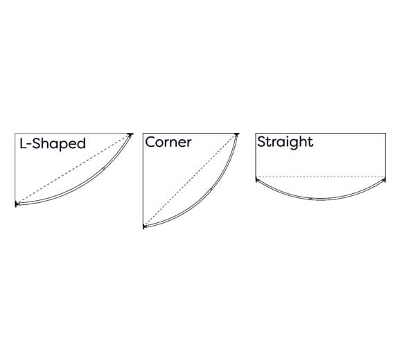 Croydex Premium Telescopic Curved Chrome Shower Curtain Rod