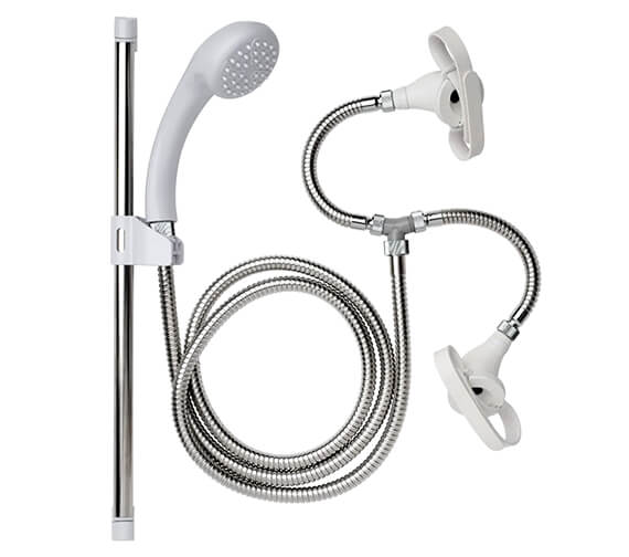 Croydex Secura White Bath Shower Set AB160022