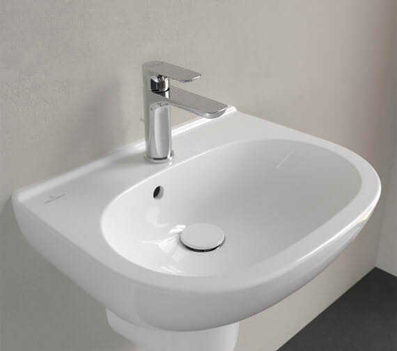 Villeroy And Boch O.Novo 1 Taphole White Alpin Compact Basin With Overflow